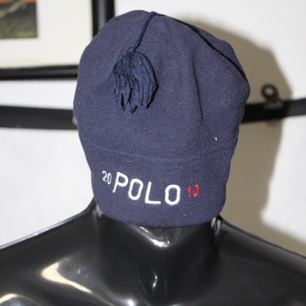 Polo.  Ralph Lauren Fleece Beanie Hat. Sz. L.  Vintage 2010 USA.